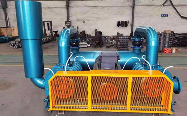 雙級(jí)串聯(lián)羅茨風(fēng)機(jī)工廠實(shí)拍圖